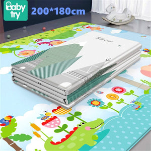 200x180 Baby Play Mat Large Eco-Friendly Foldable Crawling Playmat Soft Carpet Mats Baby Toys For Children Mat Kid Rug