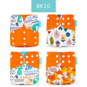 4pcs Washable Eco-friendly Cloth Diaper