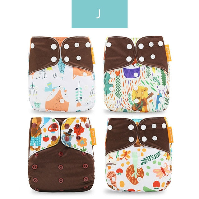 4pcs Washable Eco-friendly Cloth Diaper