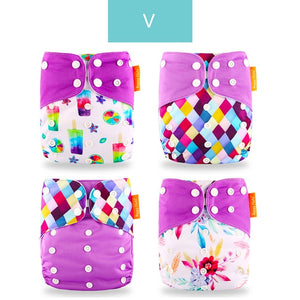 4pcs Washable Eco-friendly Cloth Diaper