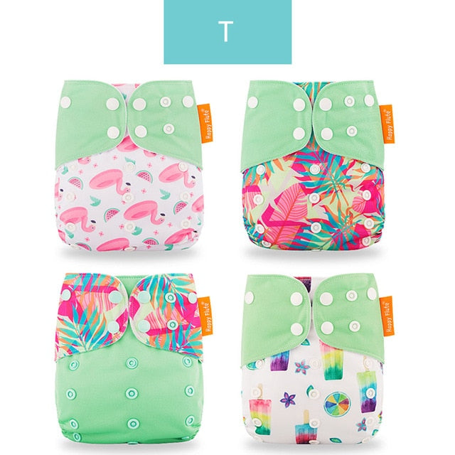 4pcs Washable Eco-friendly Cloth Diaper