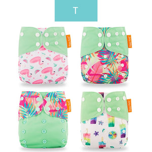 4pcs Washable Eco-friendly Cloth Diaper