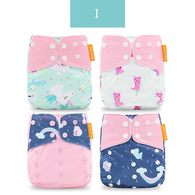 4pcs Washable Eco-friendly Cloth Diaper