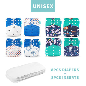 4pcs Washable Eco-friendly Cloth Diaper