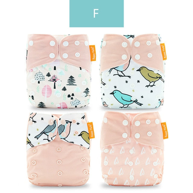 4pcs Washable Eco-friendly Cloth Diaper