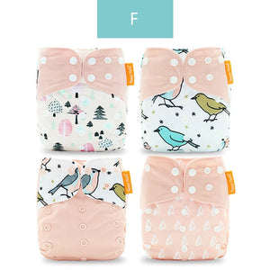 4pcs Washable Eco-friendly Cloth Diaper