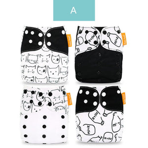 4pcs Washable Eco-friendly Cloth Diaper