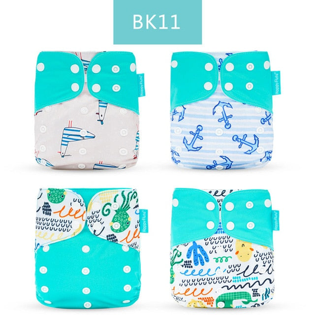 4pcs Washable Eco-friendly Cloth Diaper