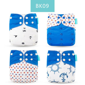 4pcs Washable Eco-friendly Cloth Diaper