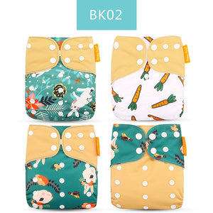 4pcs Washable Eco-friendly Cloth Diaper