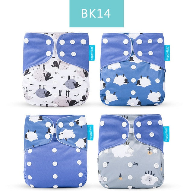 4pcs Washable Eco-friendly Cloth Diaper