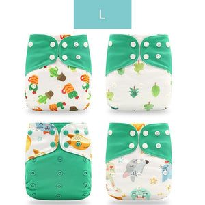 4pcs Washable Eco-friendly Cloth Diaper