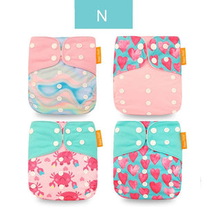 4pcs Washable Eco-friendly Cloth Diaper