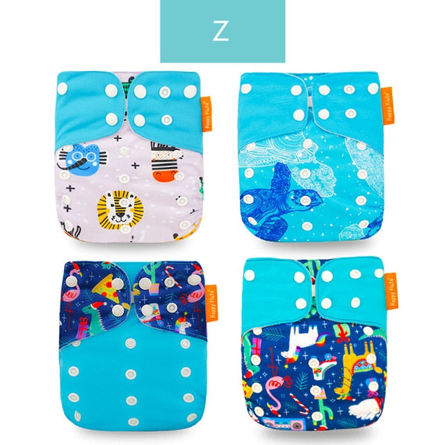 4pcs Washable Eco-friendly Cloth Diaper