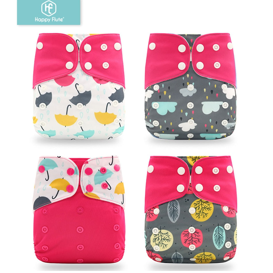 4pcs Washable Eco-friendly Cloth Diaper